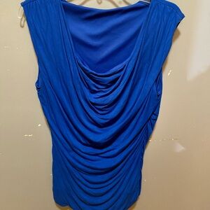 Elegant Blue Drape Top